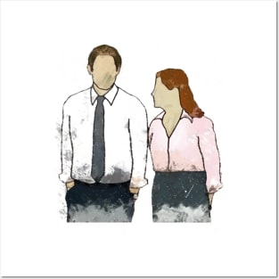 the office jim and pam love story Posters and Art